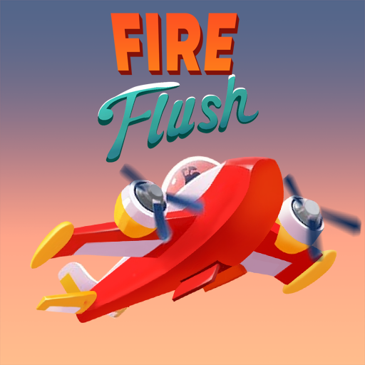 Scruffy the dog is piloting a plane flying in the sky to reach the fire-fighting point.