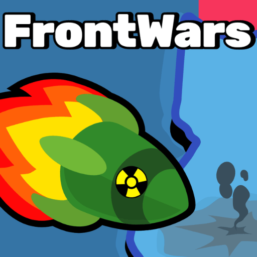 A missile is launched into enemy territory in FrontWars.io.