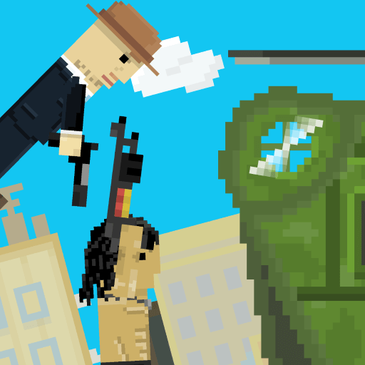 The main character is trying to dodge bullets in Getaway Shootout