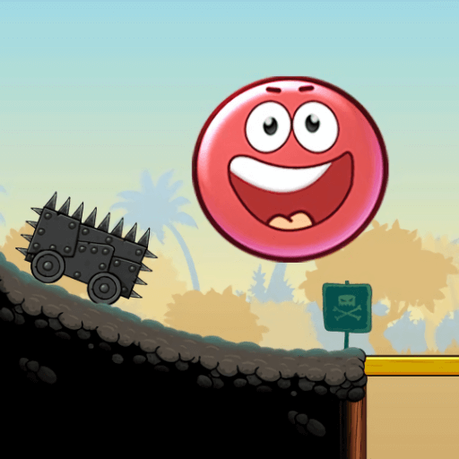 The ball in Red Ball 4 is jumping over a sharp saw blade