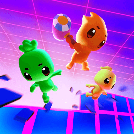Your character and other opponents in the game Rumble Rush are racing through obstacles.