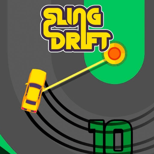 yellow car doing a drift in Sling Drift