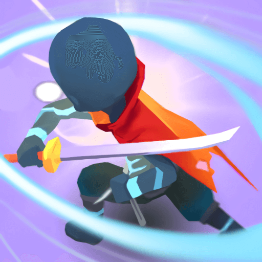 Stickman dashing and performing a lightning fast slash in Stickman Dash