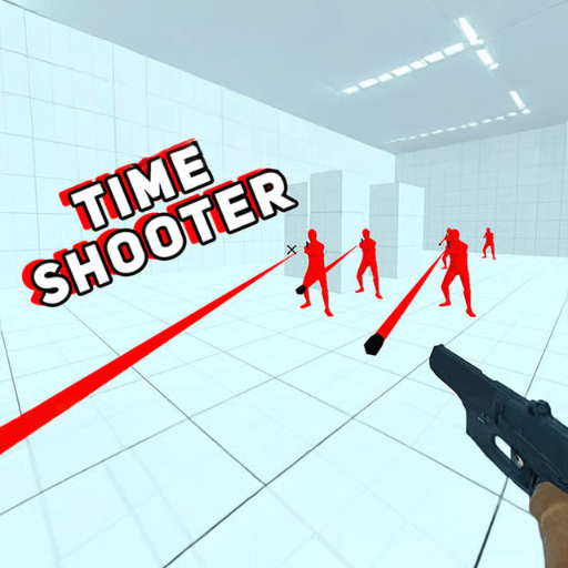 The player's perspective of aiming at other opponents in Time Shooter
