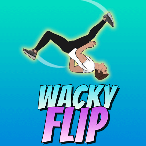 The main character is performing a flip in the game Wacky Flip