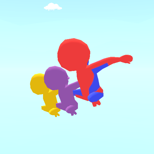 Spiderman is jumping and preparing to land in Web Slinging Race